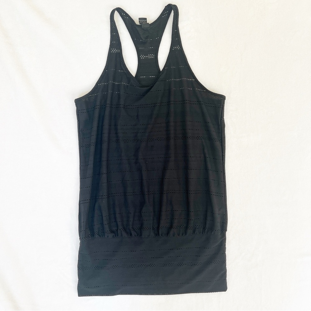 Prana Breathe Black Racerback Tank Top Medium Workout Fitness Activewear